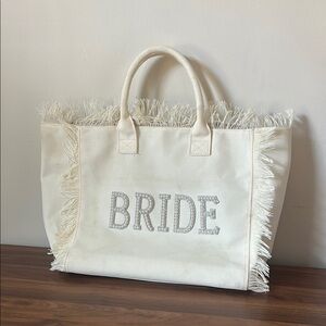 Elegant White Bride Tote Bag